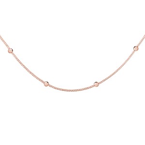 Choker argint cu bilute placat cu aur roz DiAmanti Z1845NRG-DIA (Argint 925‰ 1,8 g.)